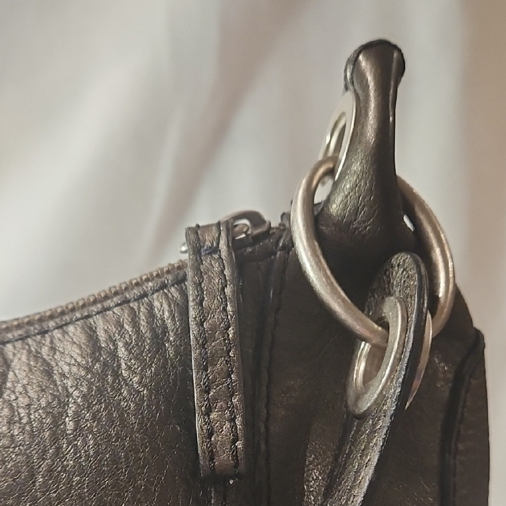 BANANA REPUBLIC LEATHER COW HIDE Chic Brown  Shoulder Bag - Picture 4 of 13